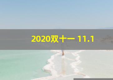 2020双十一 11.1